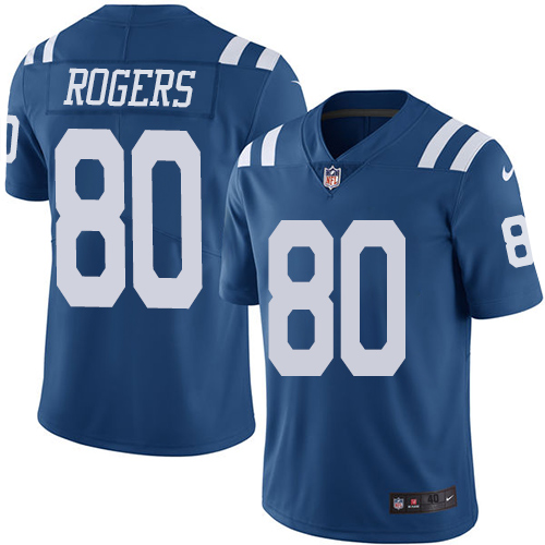 Indianapolis Colts #80 Limited Chester Rogers Royal Blue Nike NFL Men Rush Vapor Untouchable jersey->indianapolis colts->NFL Jersey